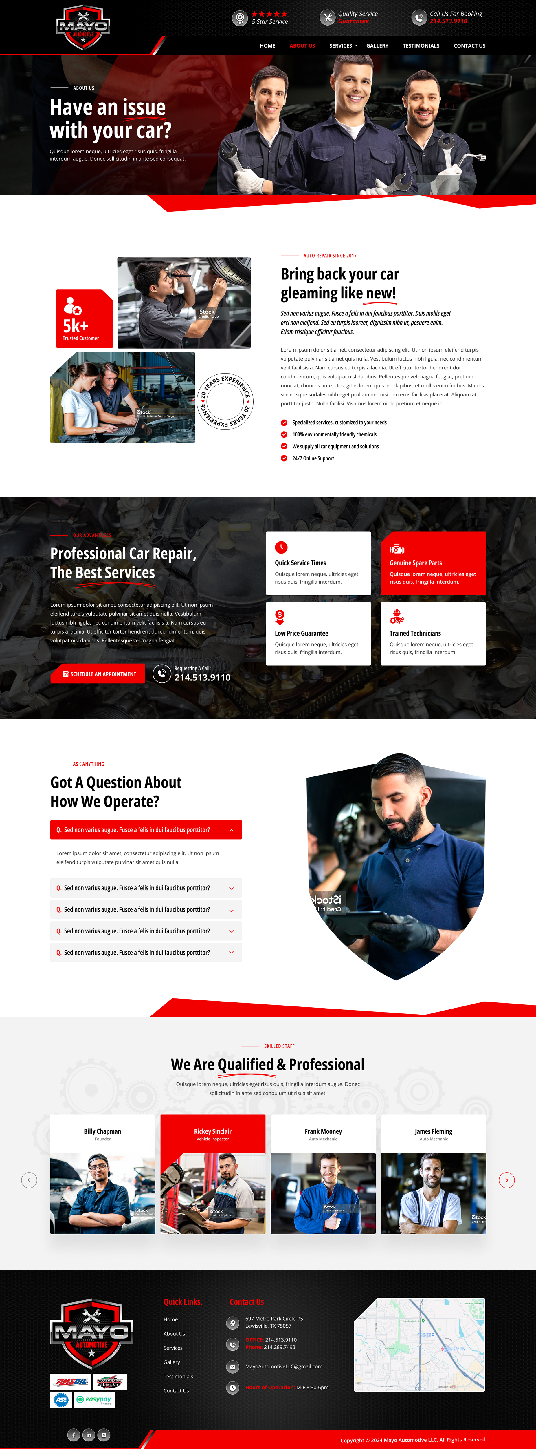 Web Design by Soma.Debnath for Mayo Automotive LLC | Design #32370790