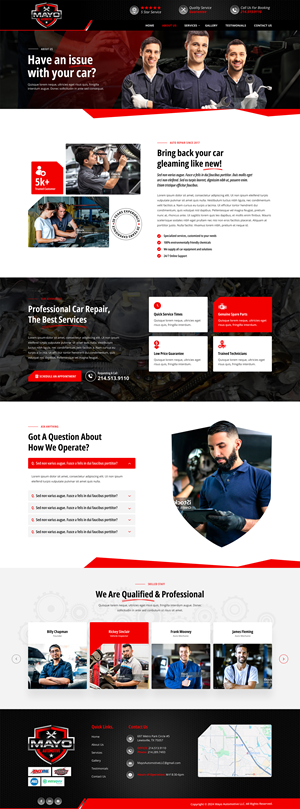 Web Design par Soma.Debnath pour Mayo Automotive LLC | Design : #32370790