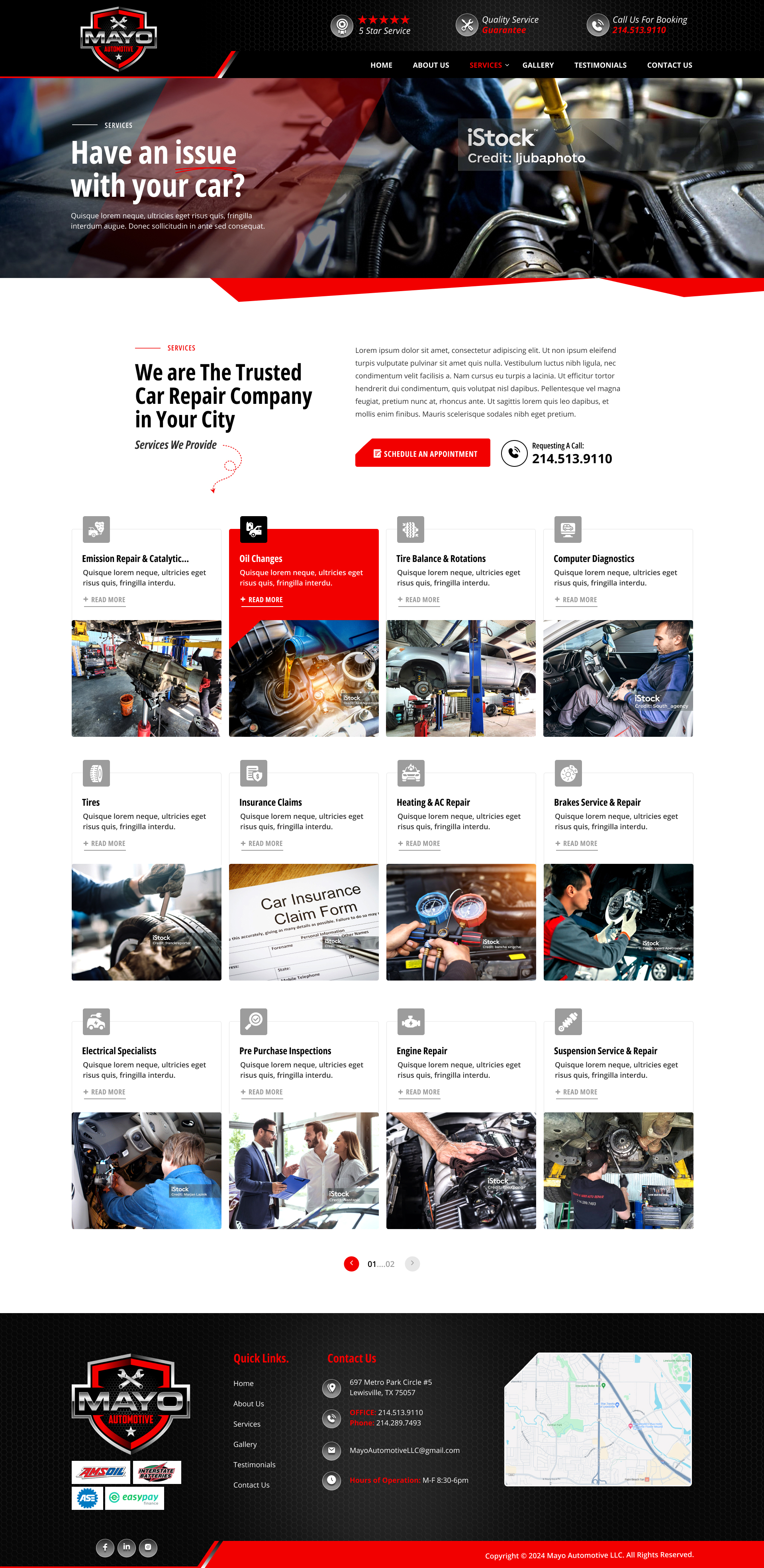 Web Design by Soma.Debnath for Mayo Automotive LLC | Design #32370792