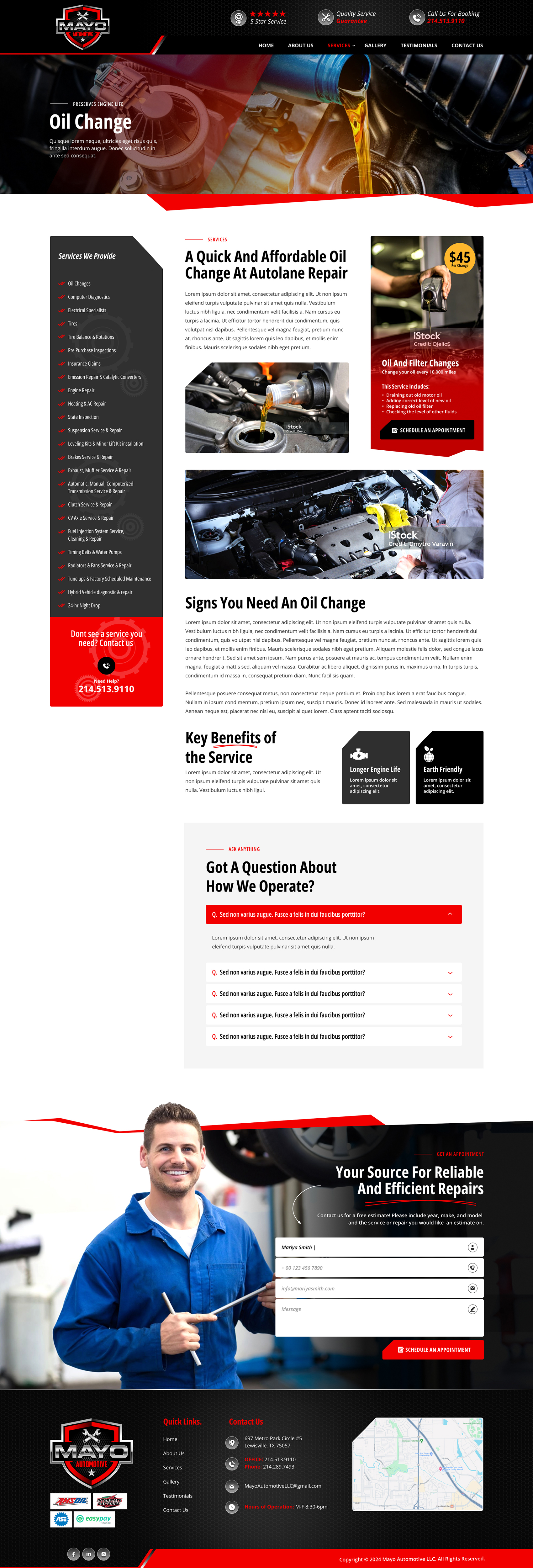 Web Design by Soma.Debnath for Mayo Automotive LLC | Design #32370795