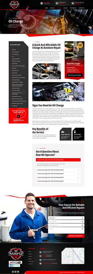 Web Design par Soma.Debnath pour Mayo Automotive LLC | Design : #32370795