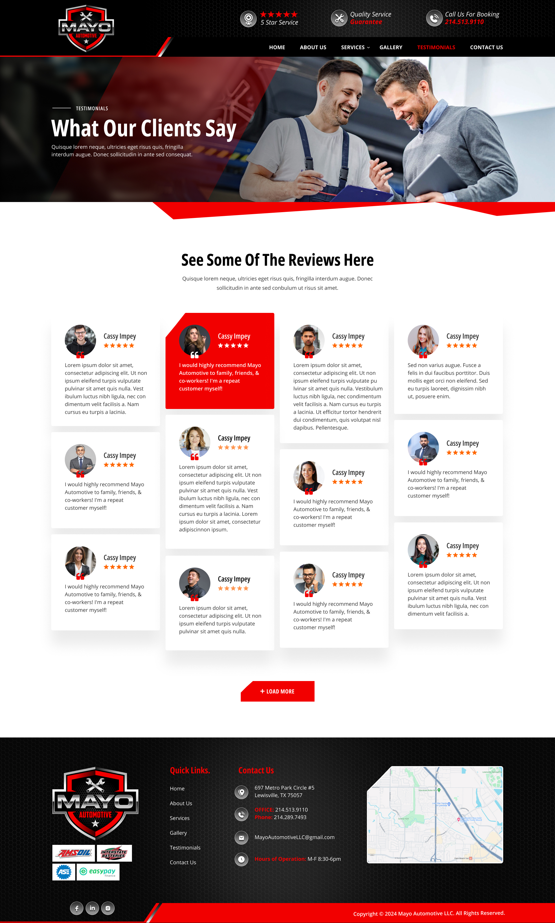 Web Design by Soma.Debnath for Mayo Automotive LLC | Design #32370798