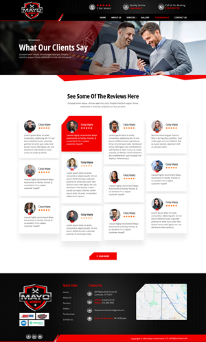 Web Design par Soma.Debnath pour Mayo Automotive LLC | Design : #32370798