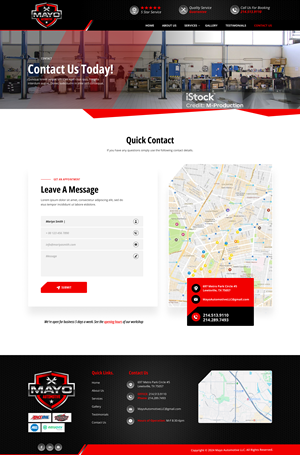 Diseño Web por Soma.Debnath para Mayo Automotive LLC | Diseño: #32370799