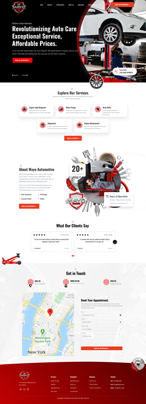 Web Design par Mukarram Haidari pour Mayo Automotive LLC | Design : #32319209