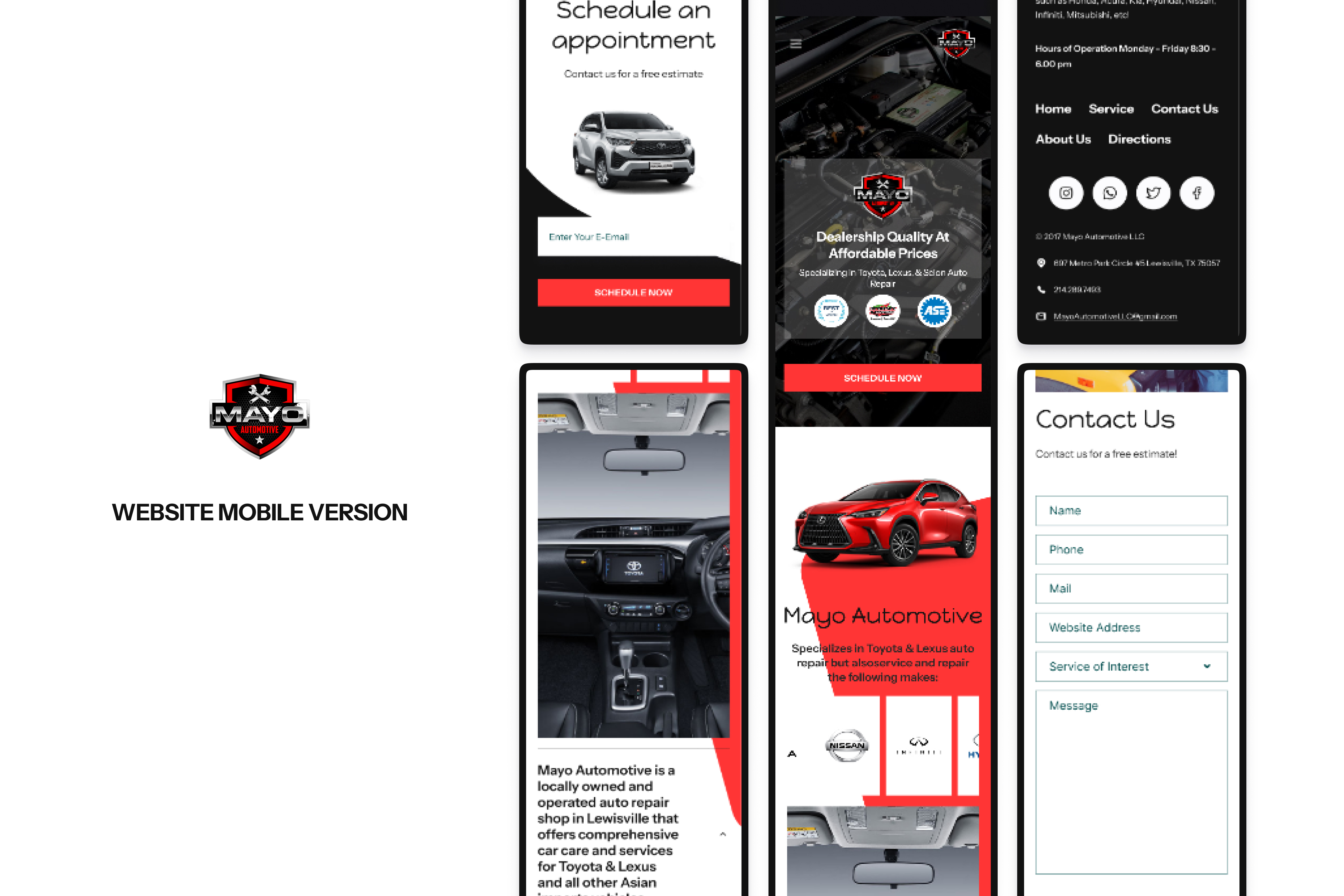 Web Design by Taufik H for Mayo Automotive LLC | Design #32340234
