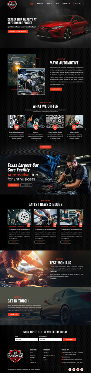 Web Design by Titan Eagle for Mayo Automotive LLC | Design: #32327050
