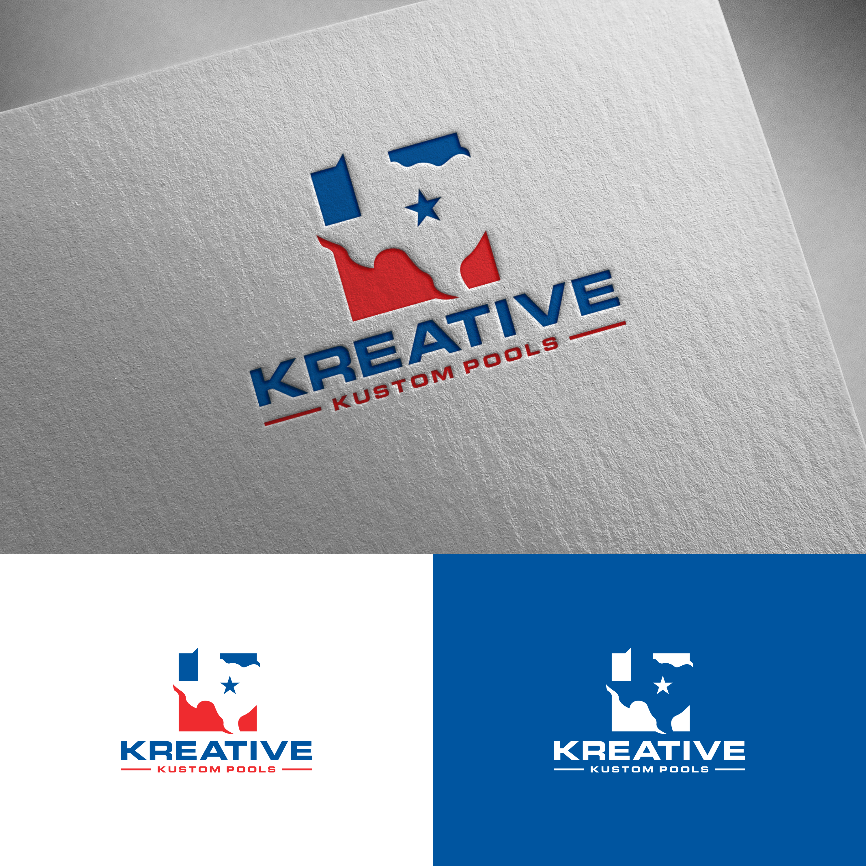 Logo Design by ge.logo for Kreative Kustom Pools | Design #32357928