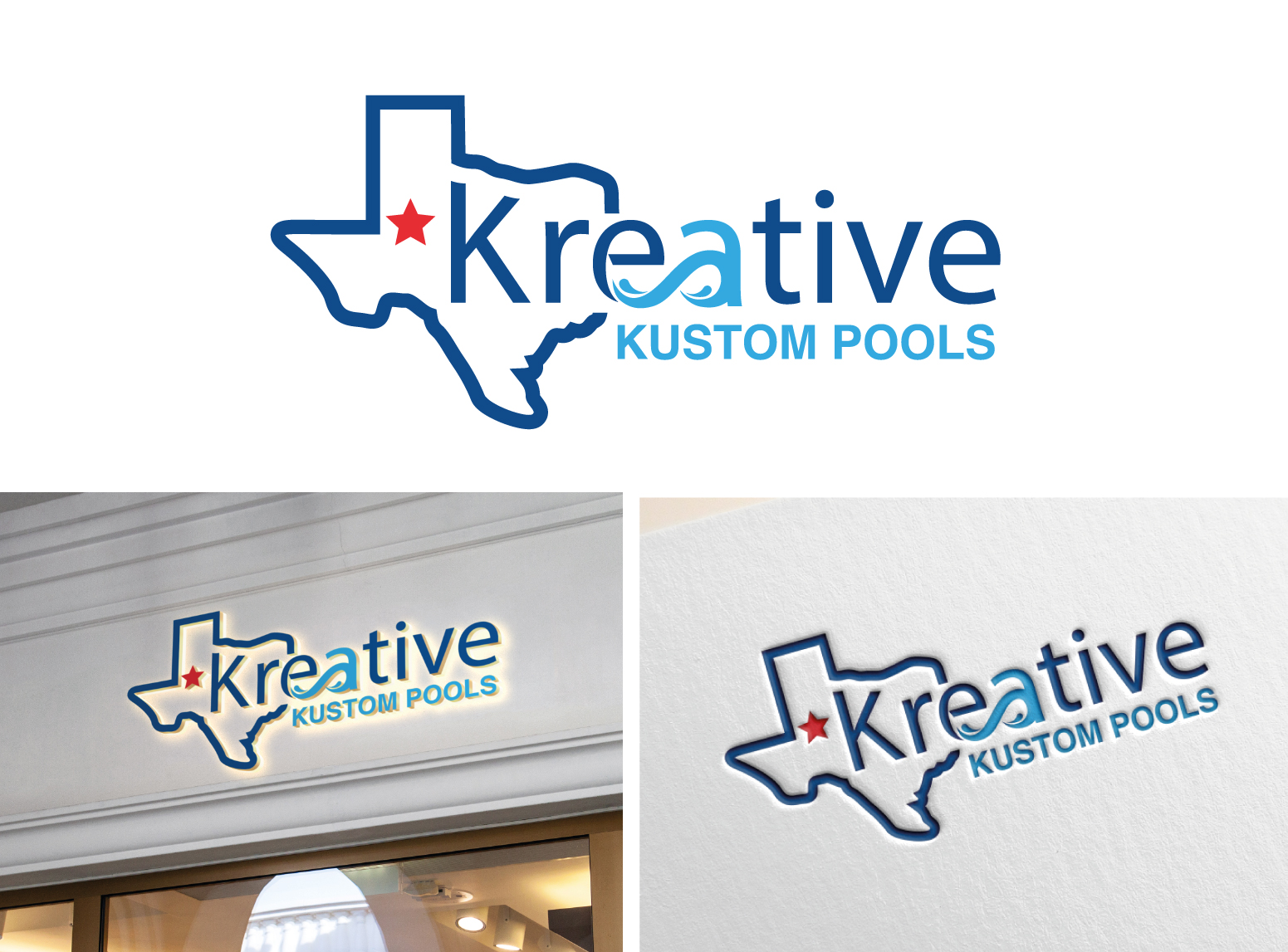 Logo Design by Rubia@ for Kreative Kustom Pools | Design #32320816