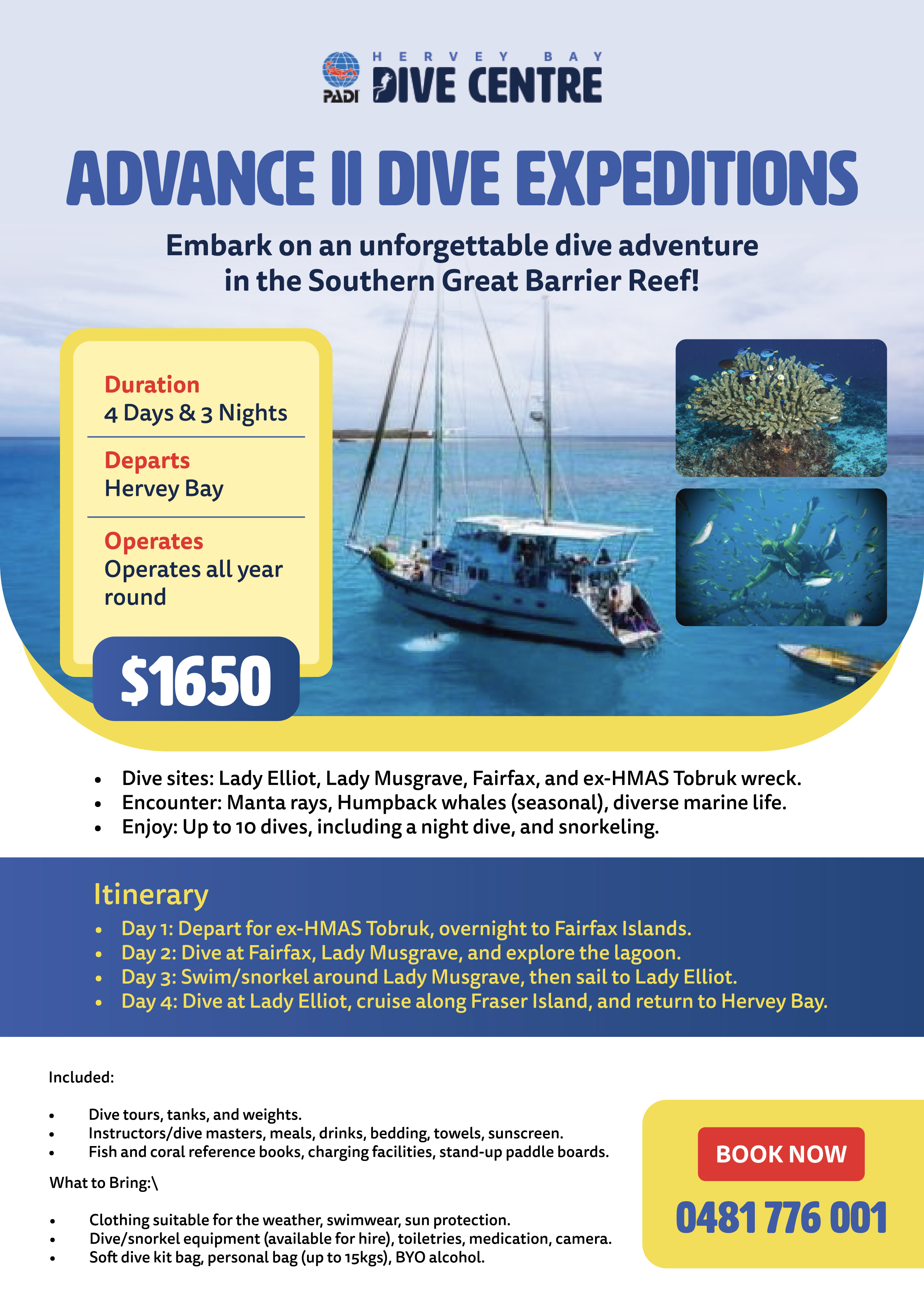 Graphic Design by Jeewz for Hervey Bay Dive Centre | Design #32331015