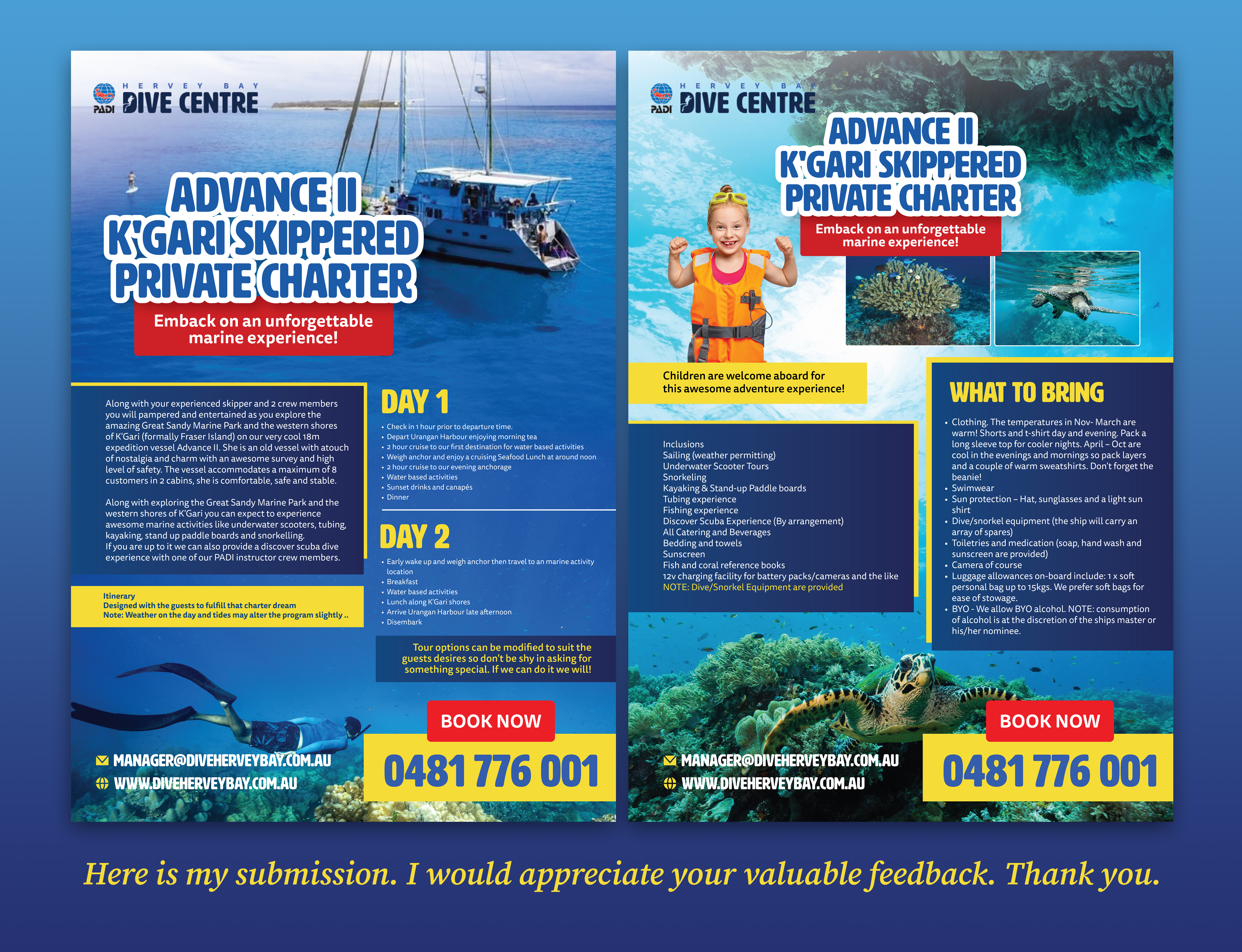 Graphic Design by Jeewz for Hervey Bay Dive Centre | Design #32355167