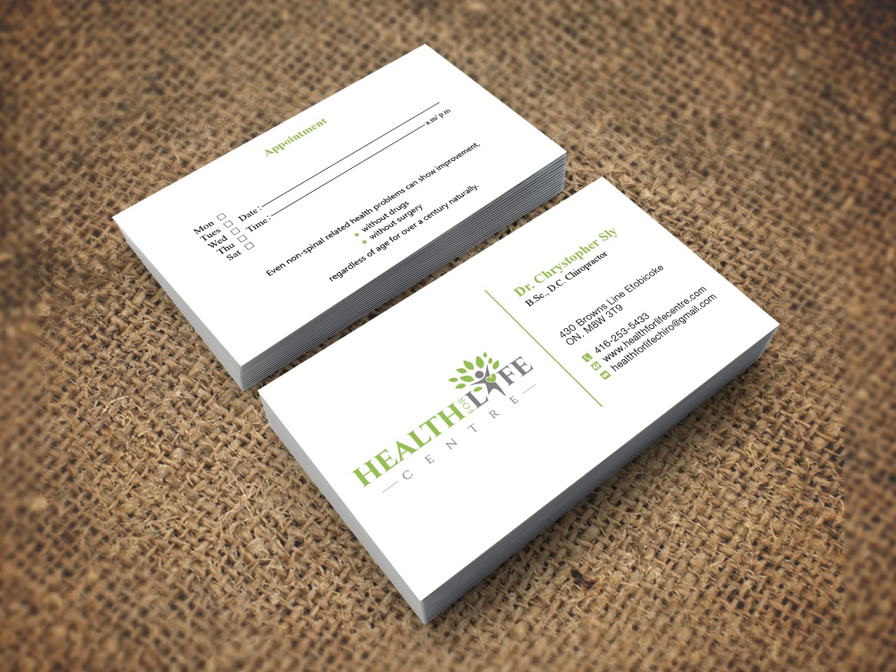 Business Card Design by Pixi Dust for Health For Life Centre | Design #32352378