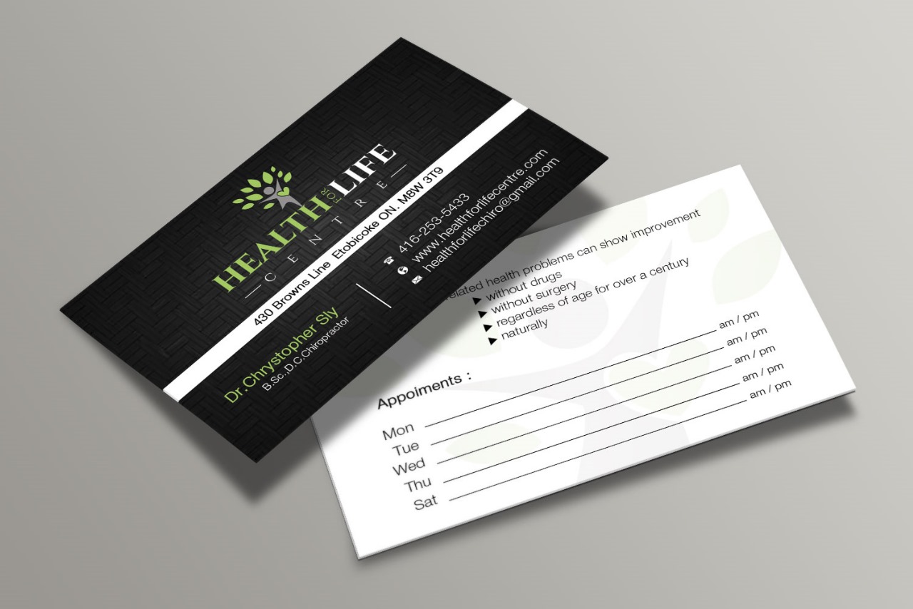 Diseño de Tarjeta de Presentación por Pixi Dust para Health For Life Centre | Diseño #32352410