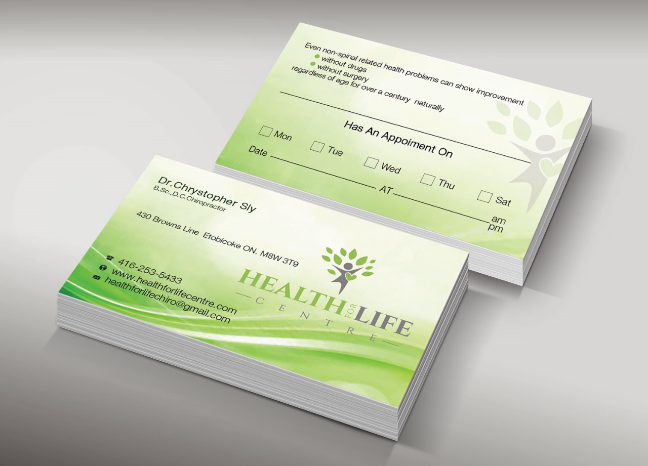 Diseño de Tarjeta de Presentación por Pixi Dust para Health For Life Centre | Diseño #32352411