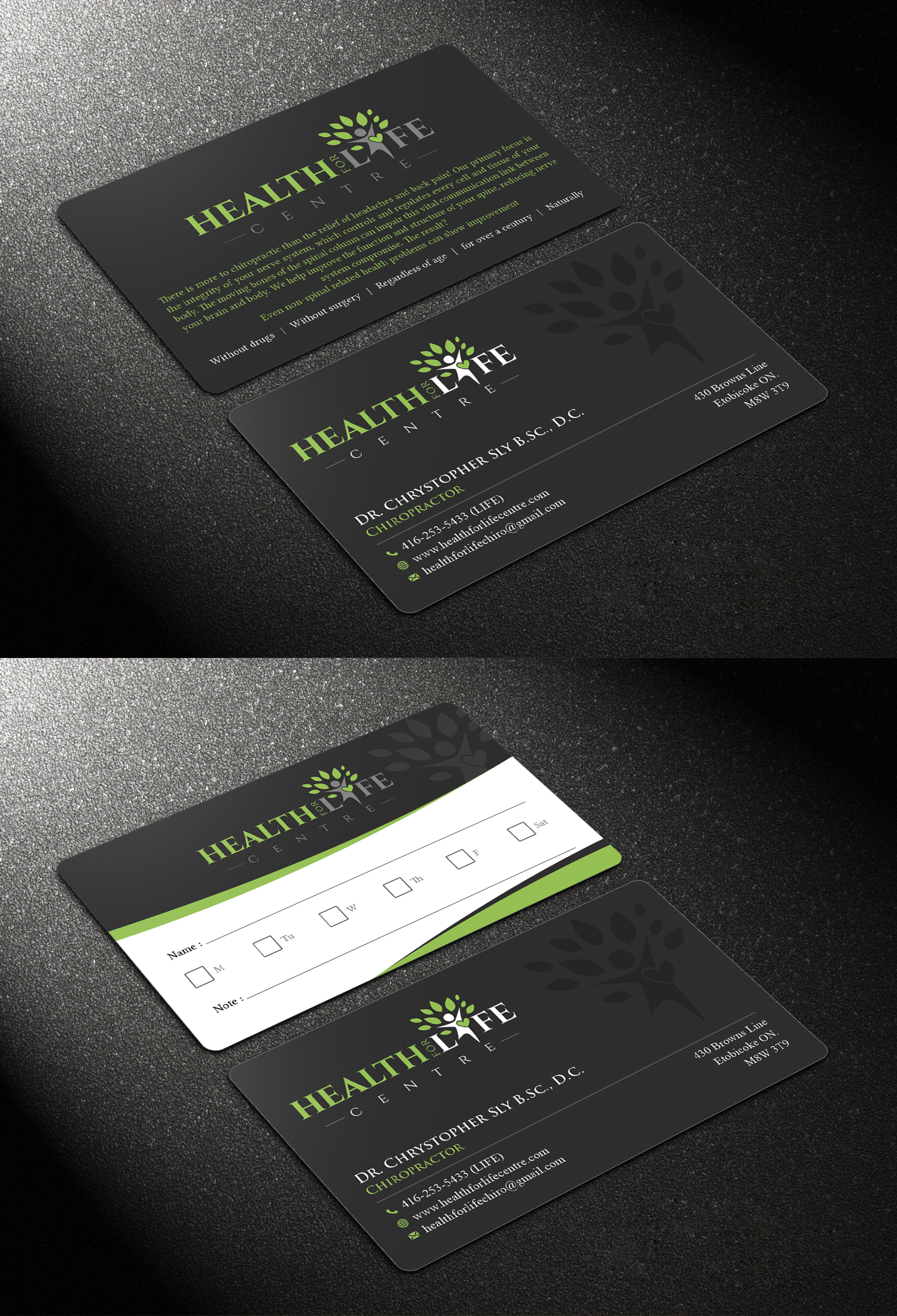 Diseño de Tarjeta de Presentación por Sandaruwan para Health For Life Centre | Diseño #32337680