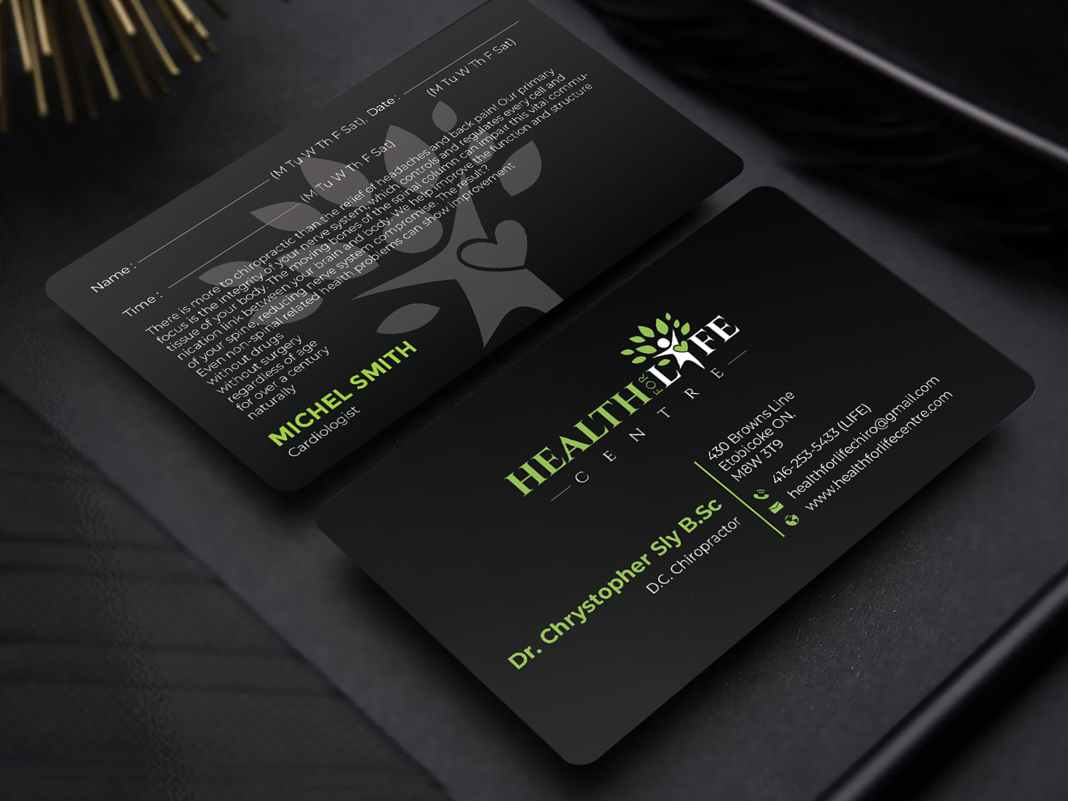 Diseño de Tarjeta de Presentación por Innovative Graphix para Health For Life Centre | Diseño #32330467