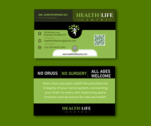 Business Card Design by creativeyalladesign for Health For Life Centre | Design: #32351251