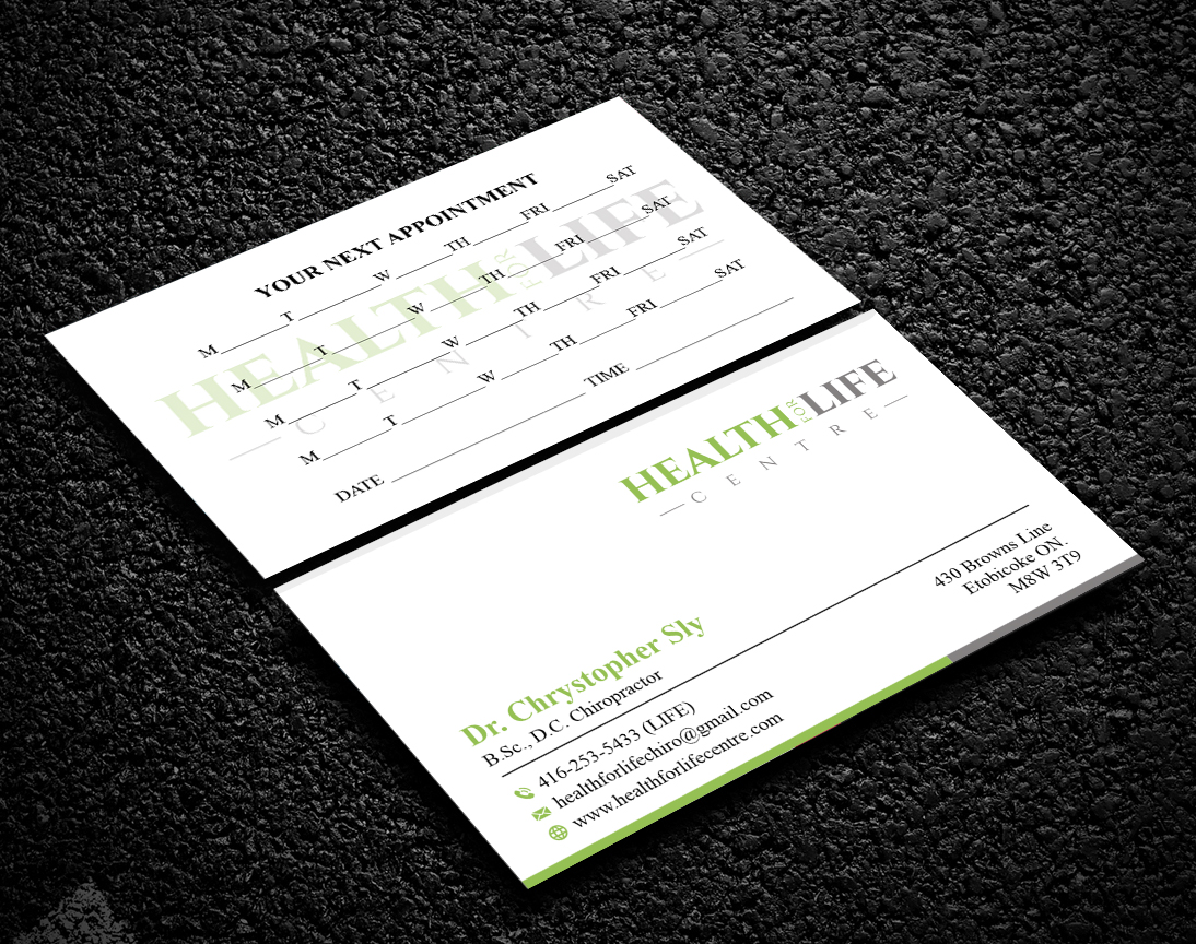Business Card Design by spks for Health For Life Centre | Design #32326261
