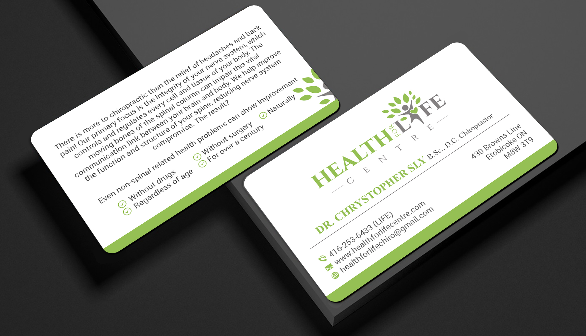 Business Card Design by Creations Box 2015 for Health For Life Centre | Design #32343144