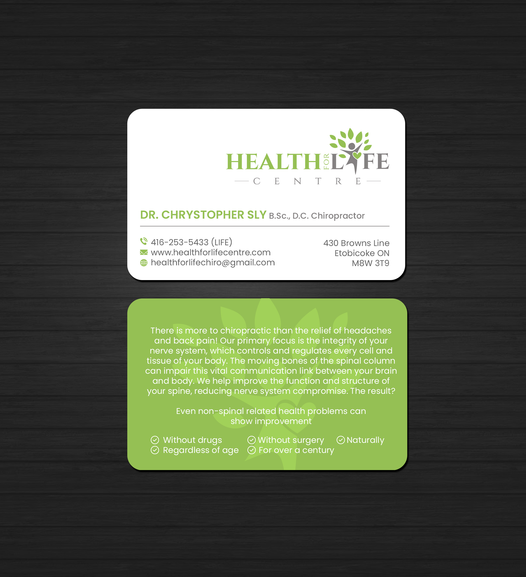 Business Card Design by Creations Box 2015 for Health For Life Centre | Design #32343147