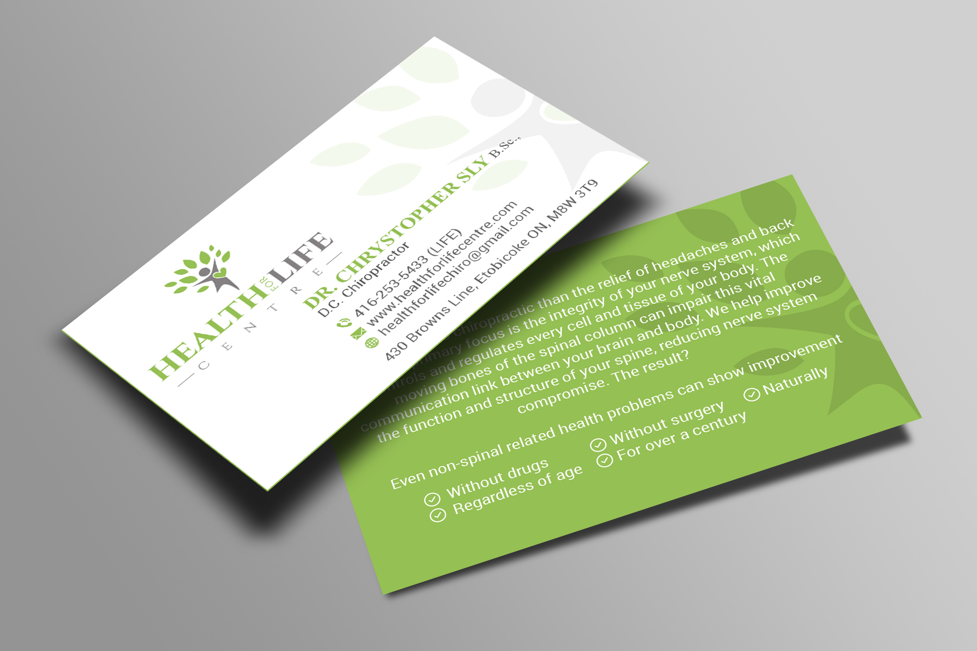 Business Card Design by Creations Box 2015 for Health For Life Centre | Design #32343156