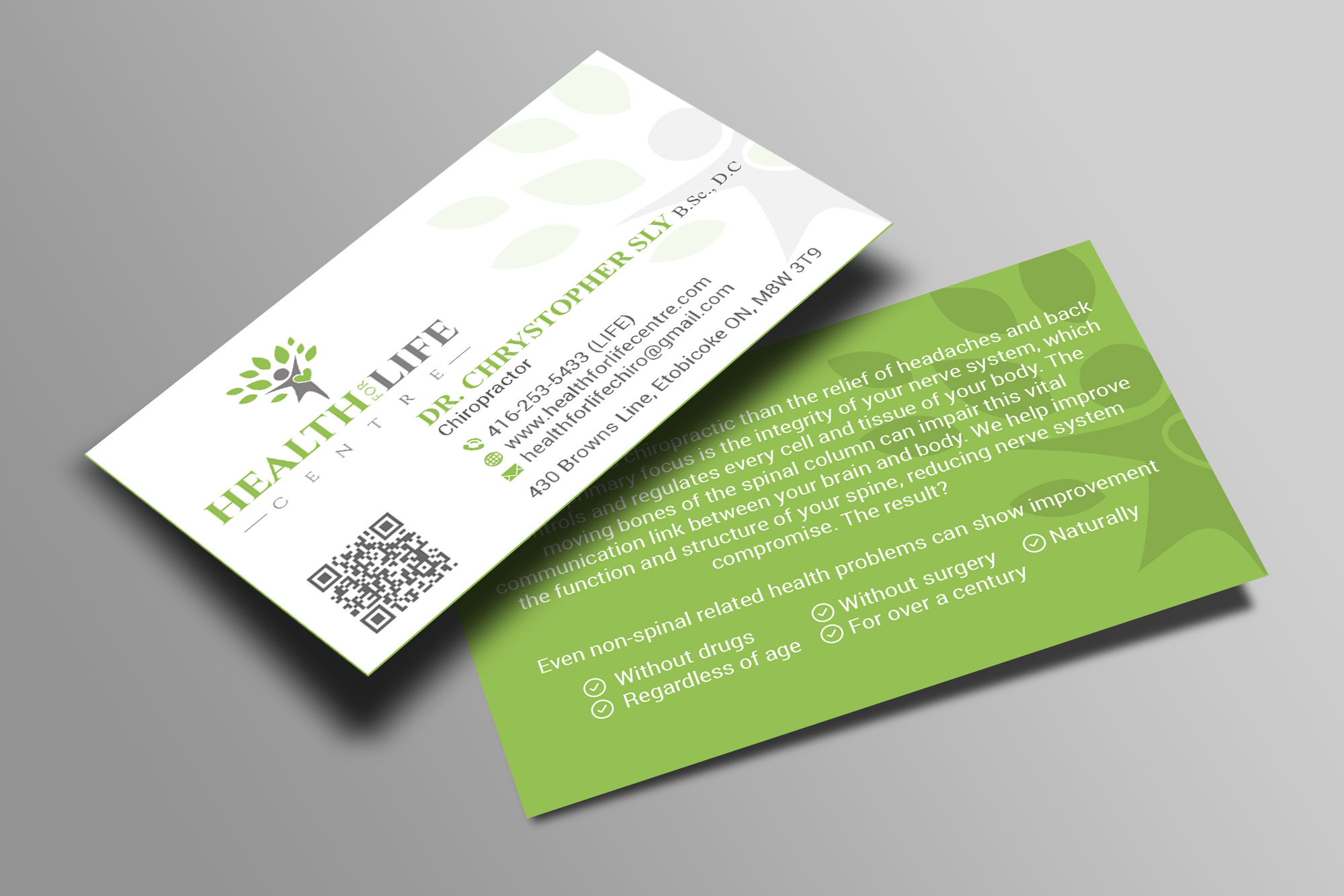 Business Card Design by Creations Box 2015 for Health For Life Centre | Design #32453499
