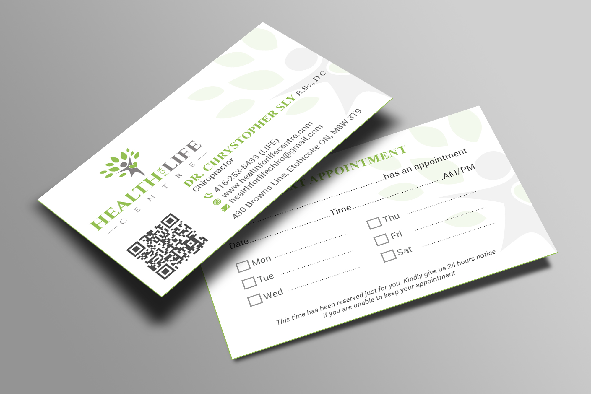 Business Card Design by Creations Box 2015 for Health For Life Centre | Design #32559723