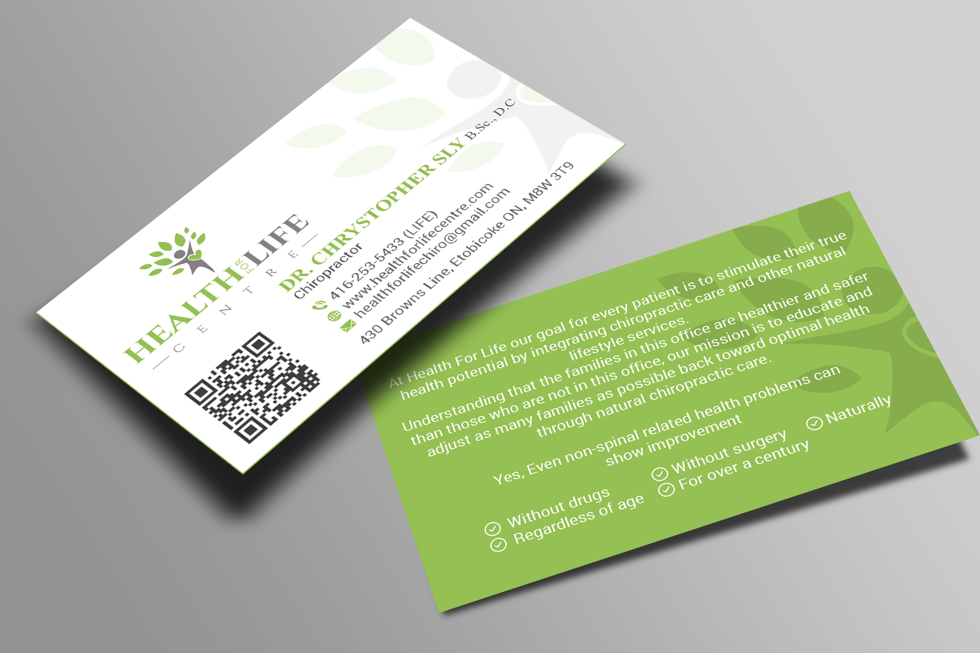 Business Card Design by Creations Box 2015 for Health For Life Centre | Design #32588772