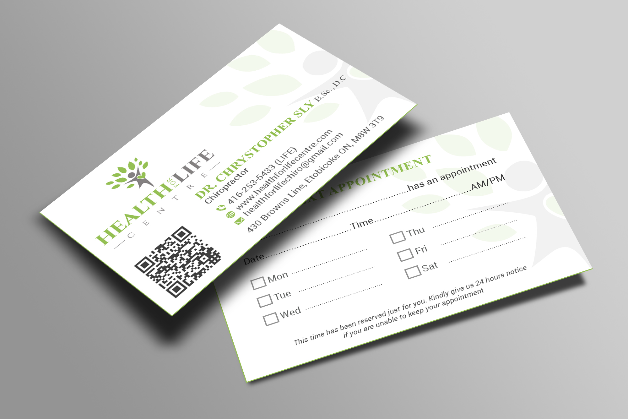 Business Card Design by Creations Box 2015 for Health For Life Centre | Design #32588773