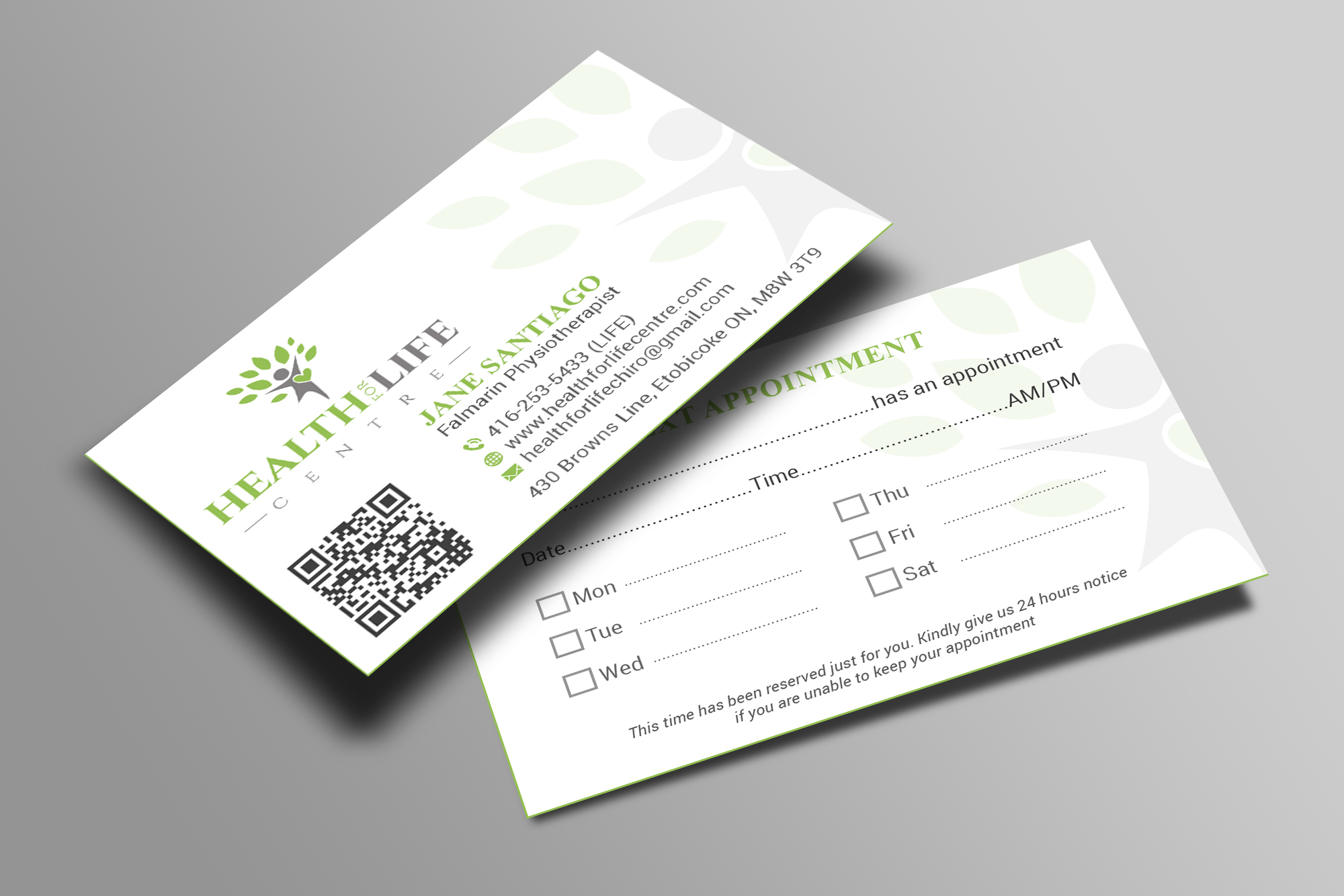 Business Card Design by Creations Box 2015 for Health For Life Centre | Design #32644307