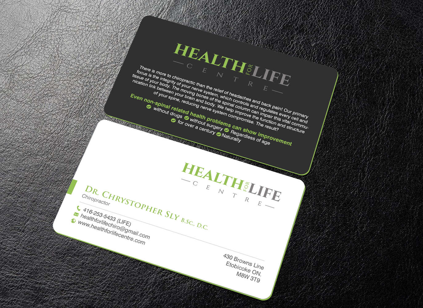 Business Card Design by chandrayaan.creative for Health For Life Centre | Design #32349127