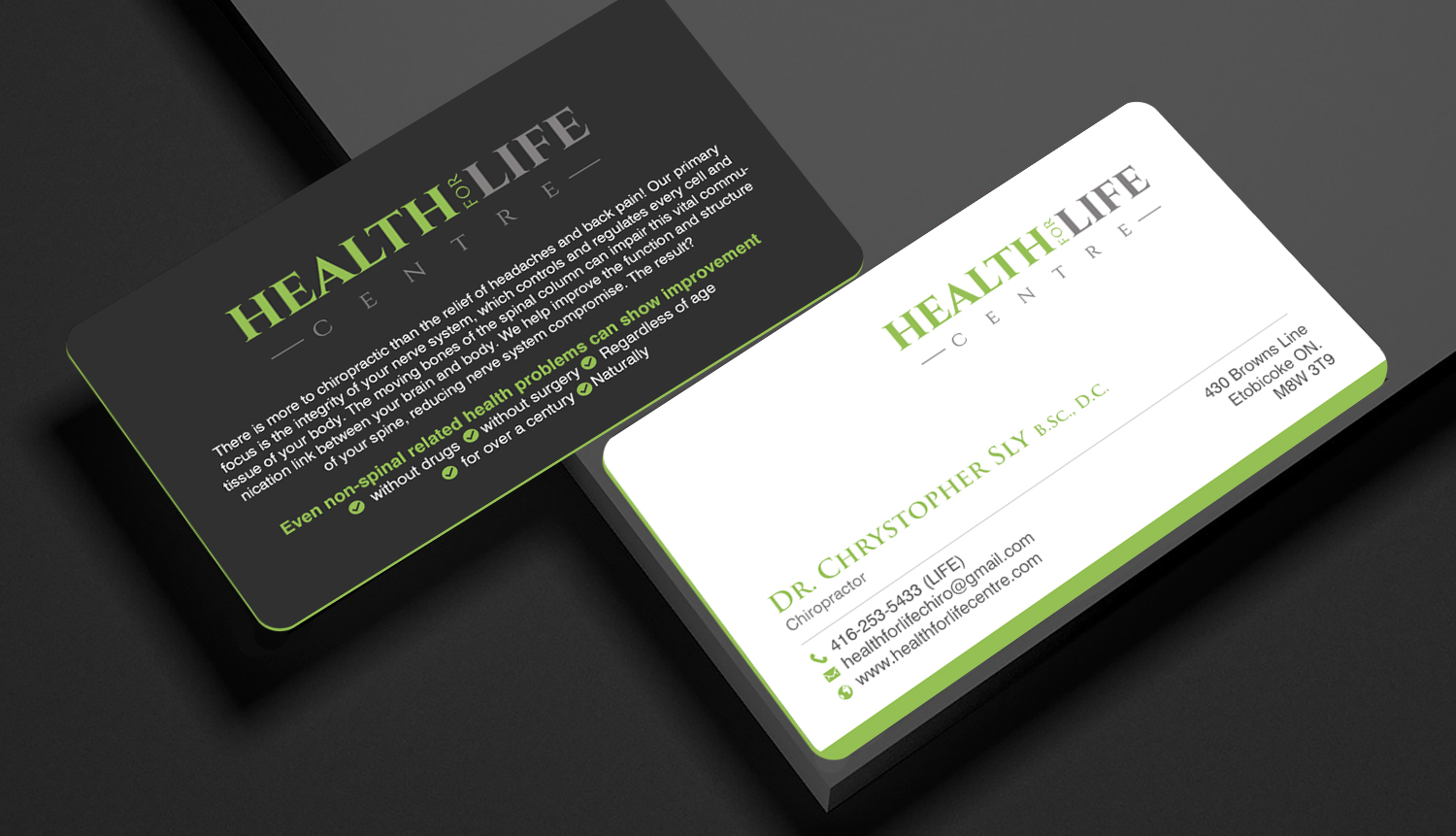 Business Card Design by chandrayaan.creative for Health For Life Centre | Design #32349822