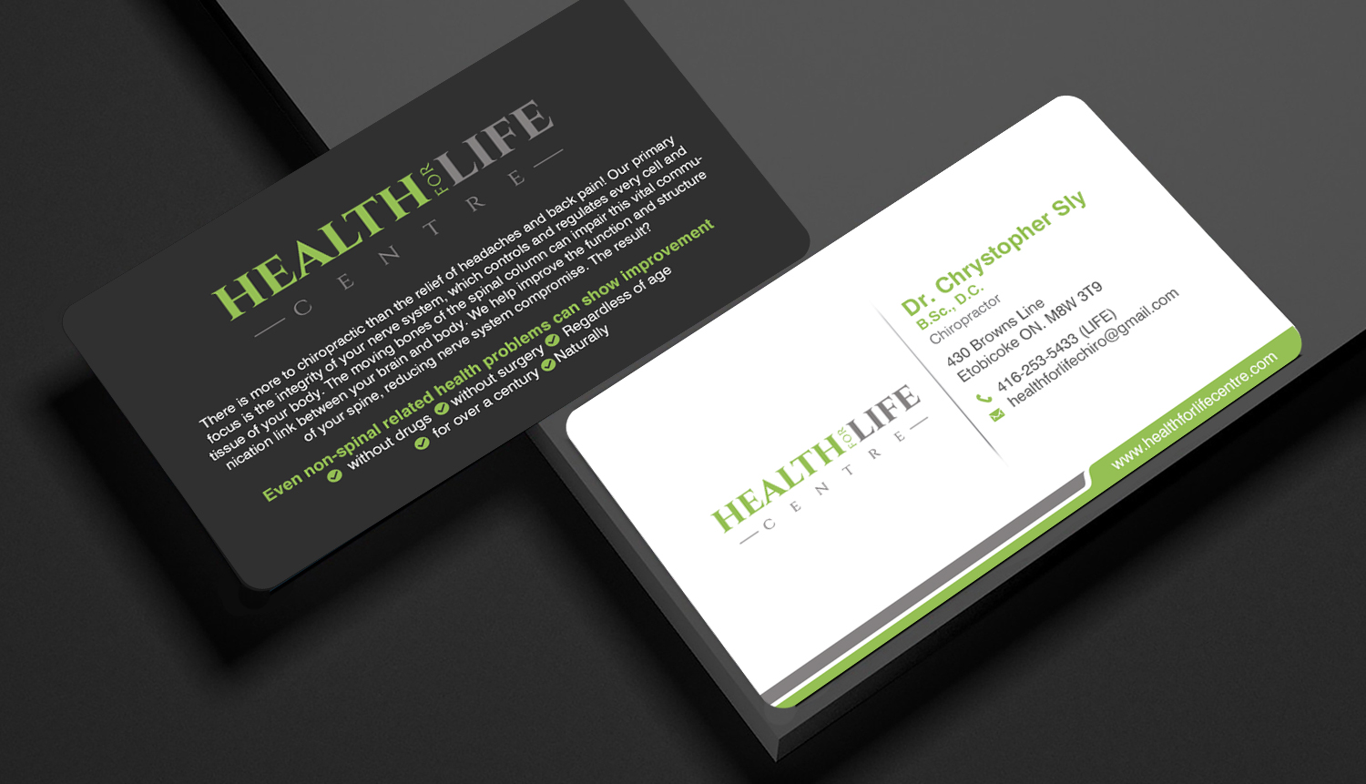 Design de Carte de Visite par chandrayaan.creative pour Health For Life Centre | Design #32349962
