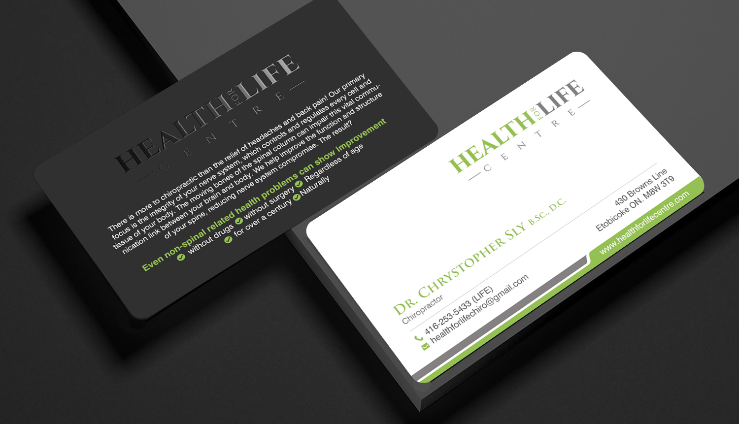 Business Card Design by chandrayaan.creative for Health For Life Centre | Design #32350003