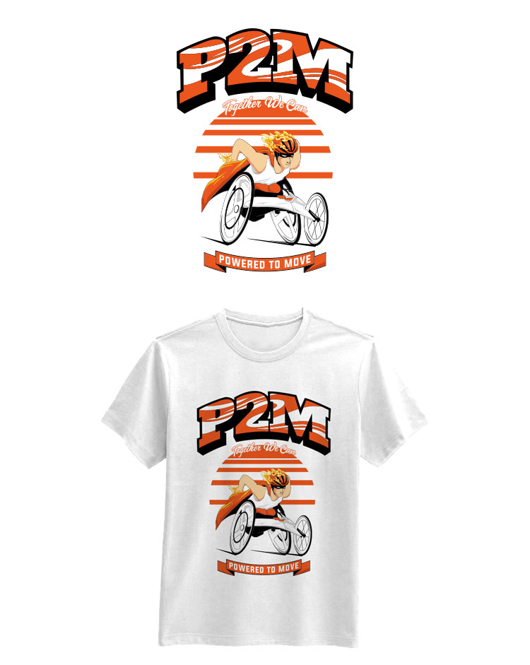 T-shirt Design by HELLOCRUNK for Powered to Move | Design #32373031