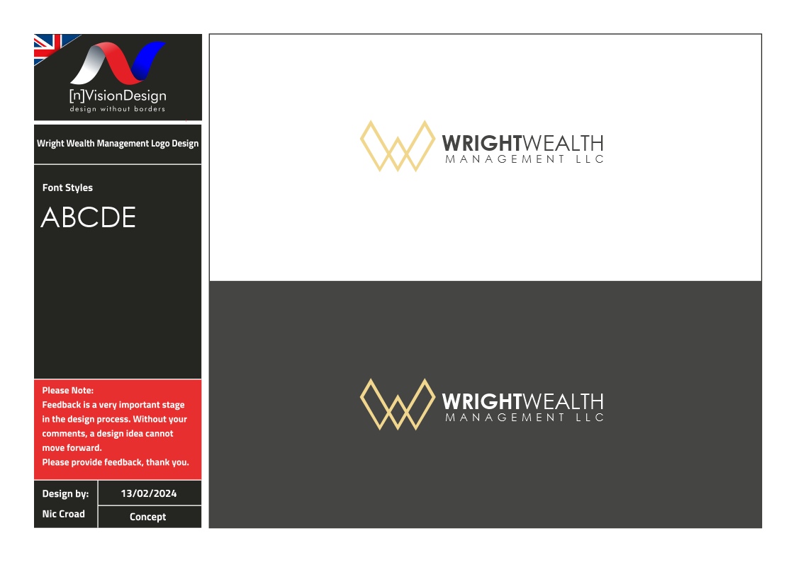 Logo-Design von nvisiondesign.co.uk für Wright Wealth Management | Design #32337484
