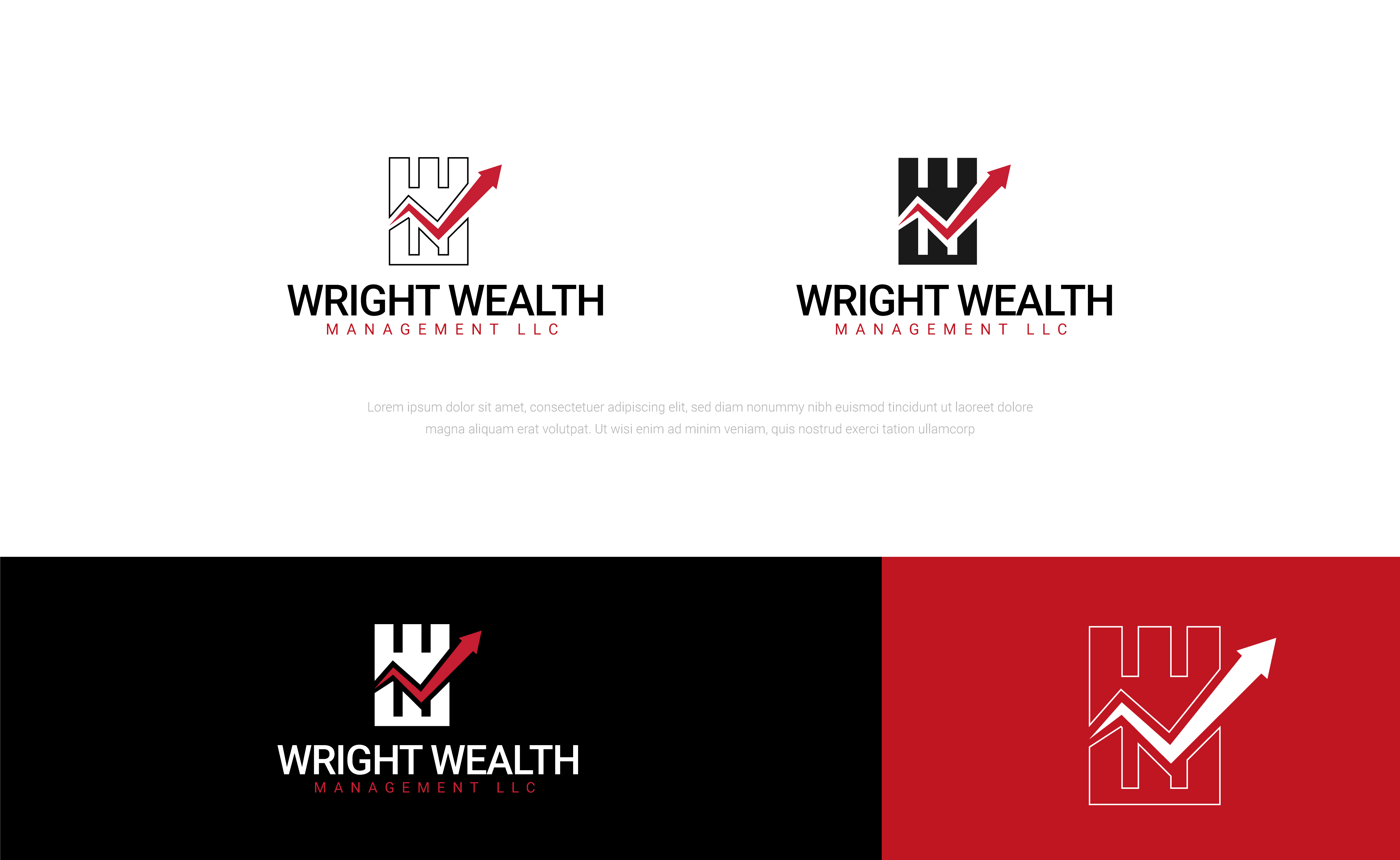 Logo Design by Solution 3 Graphics for Wright Wealth Management | Design #32336189