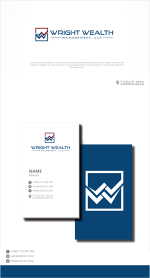 Logo-Design von zebronicgraphic für Wright Wealth Management | Design: #32338696