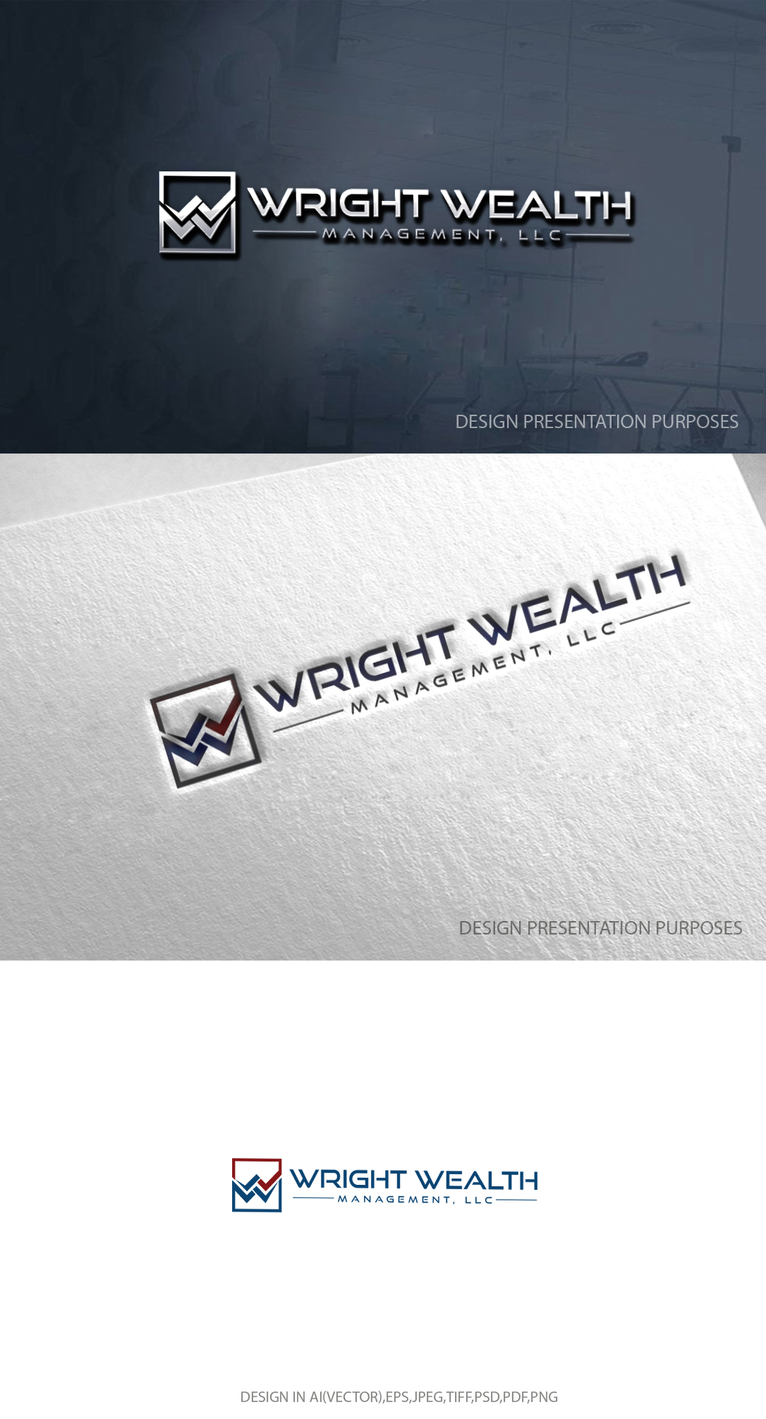Logo Design by zebronicgraphic for Wright Wealth Management | Design #32338697
