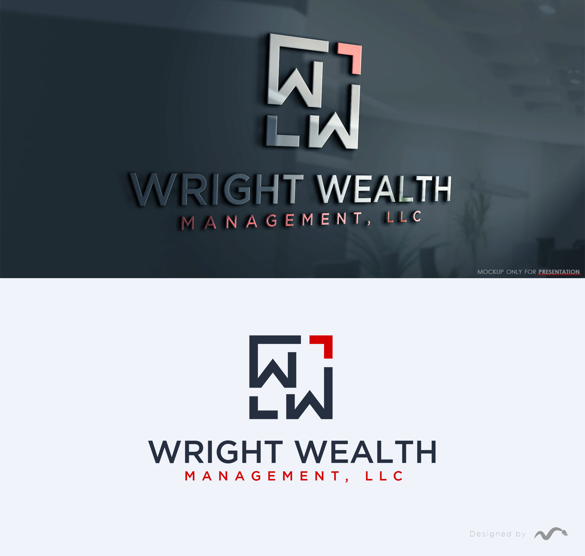 Logo Design by Mono.co for Wright Wealth Management | Design #32334319