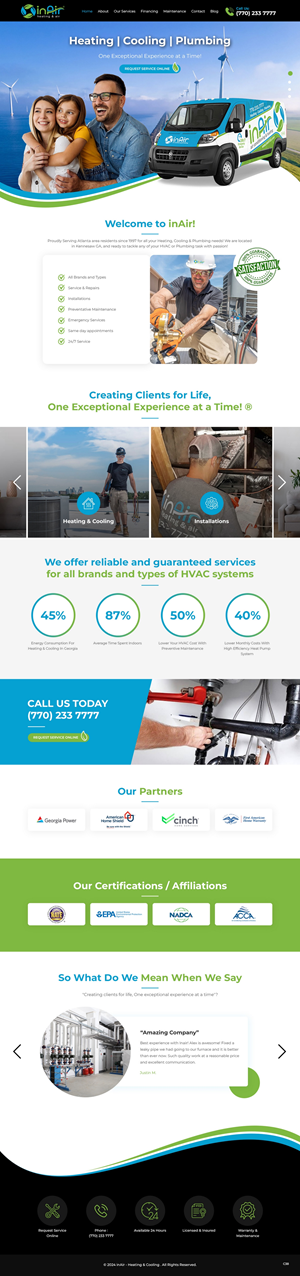 Diseño Web por pb para inAir Heating & Air, LLC | Diseño: #32351925