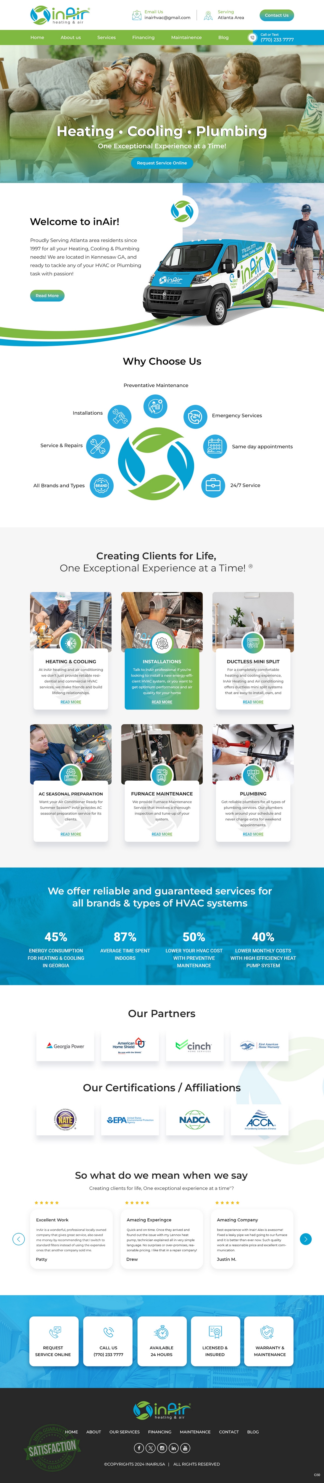 Diseño Web por pb para inAir Heating & Air, LLC | Diseño: #32448057