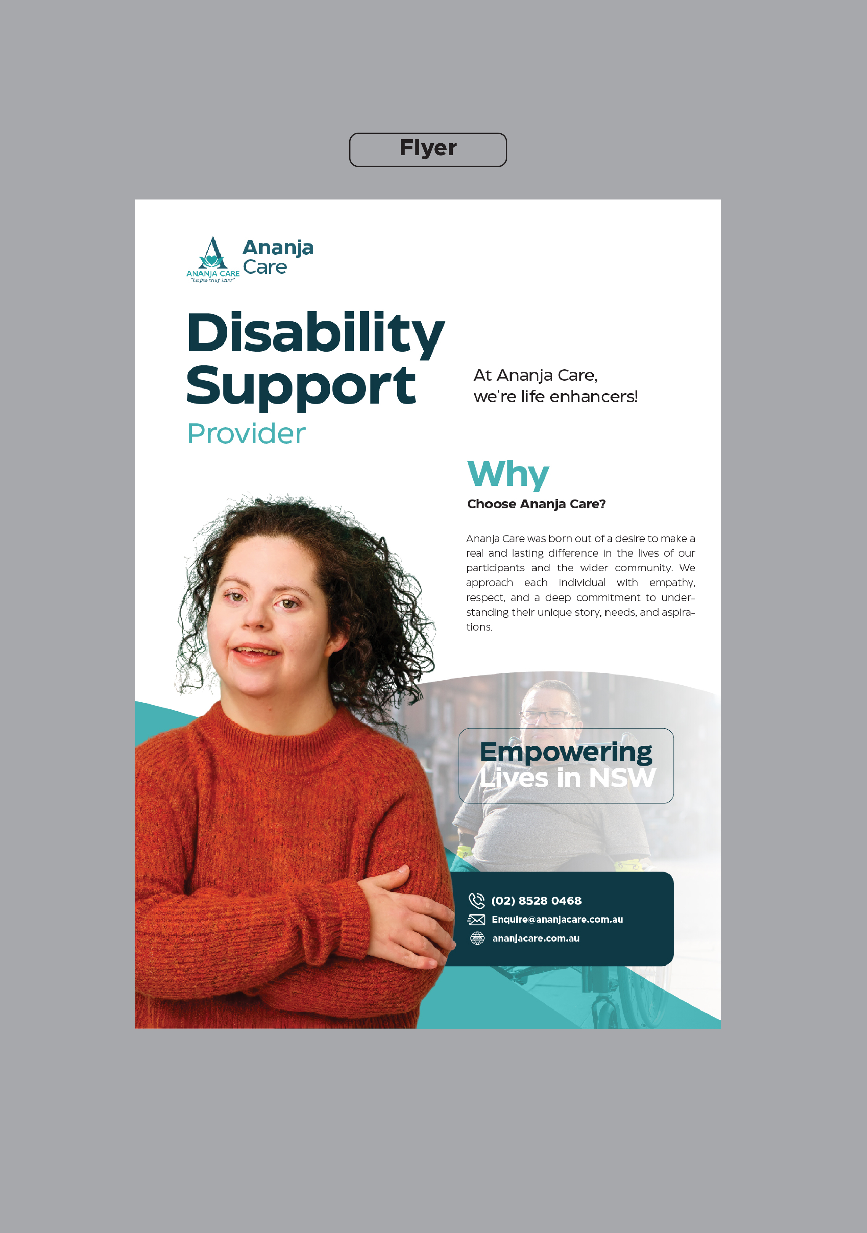 Diseño de Flyer por ZD STUDIO para Ananja Care | Diseño #32384333