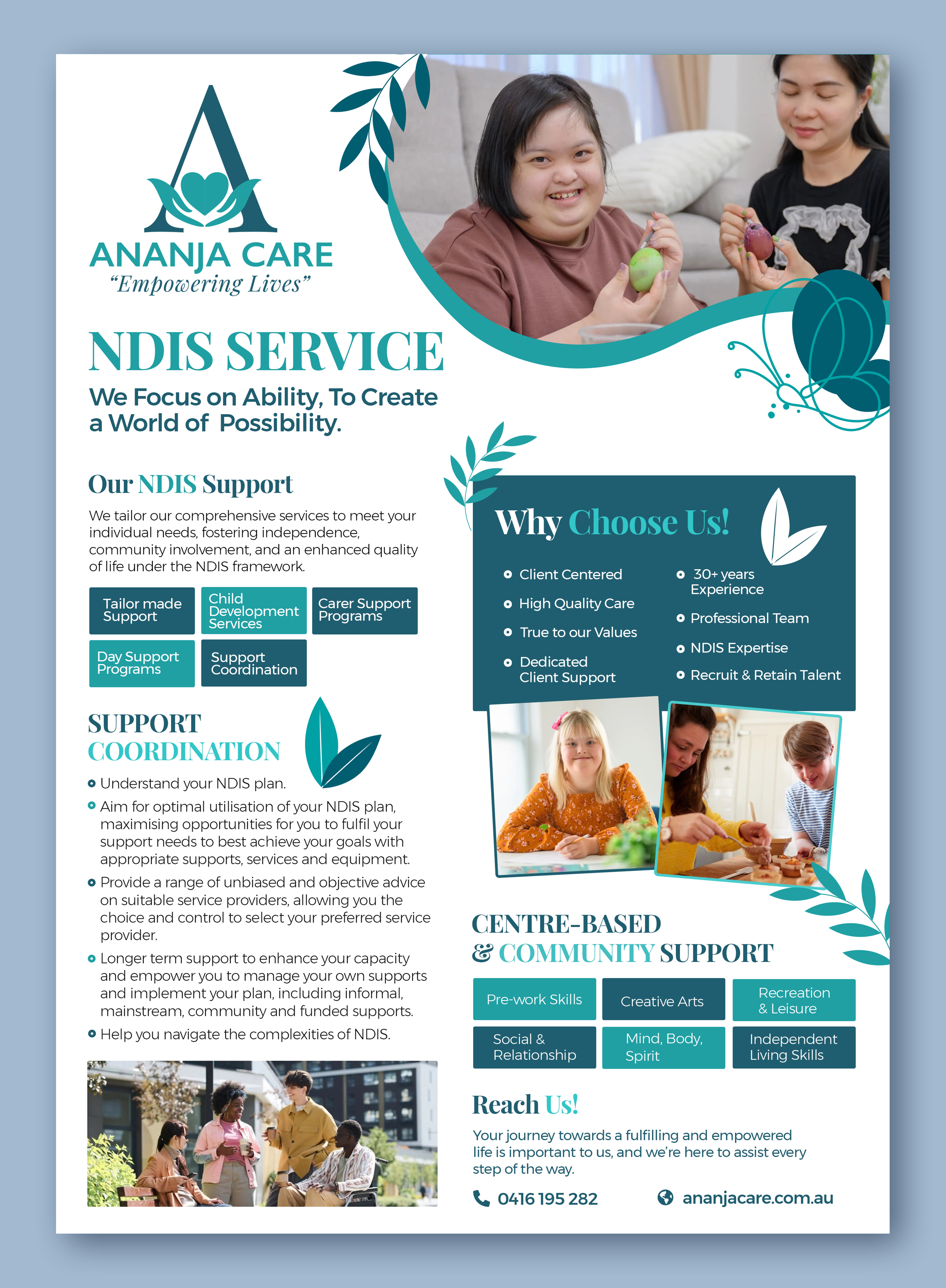 Flyer Design by Graphic Guy for Ananja Care | Design #32344066