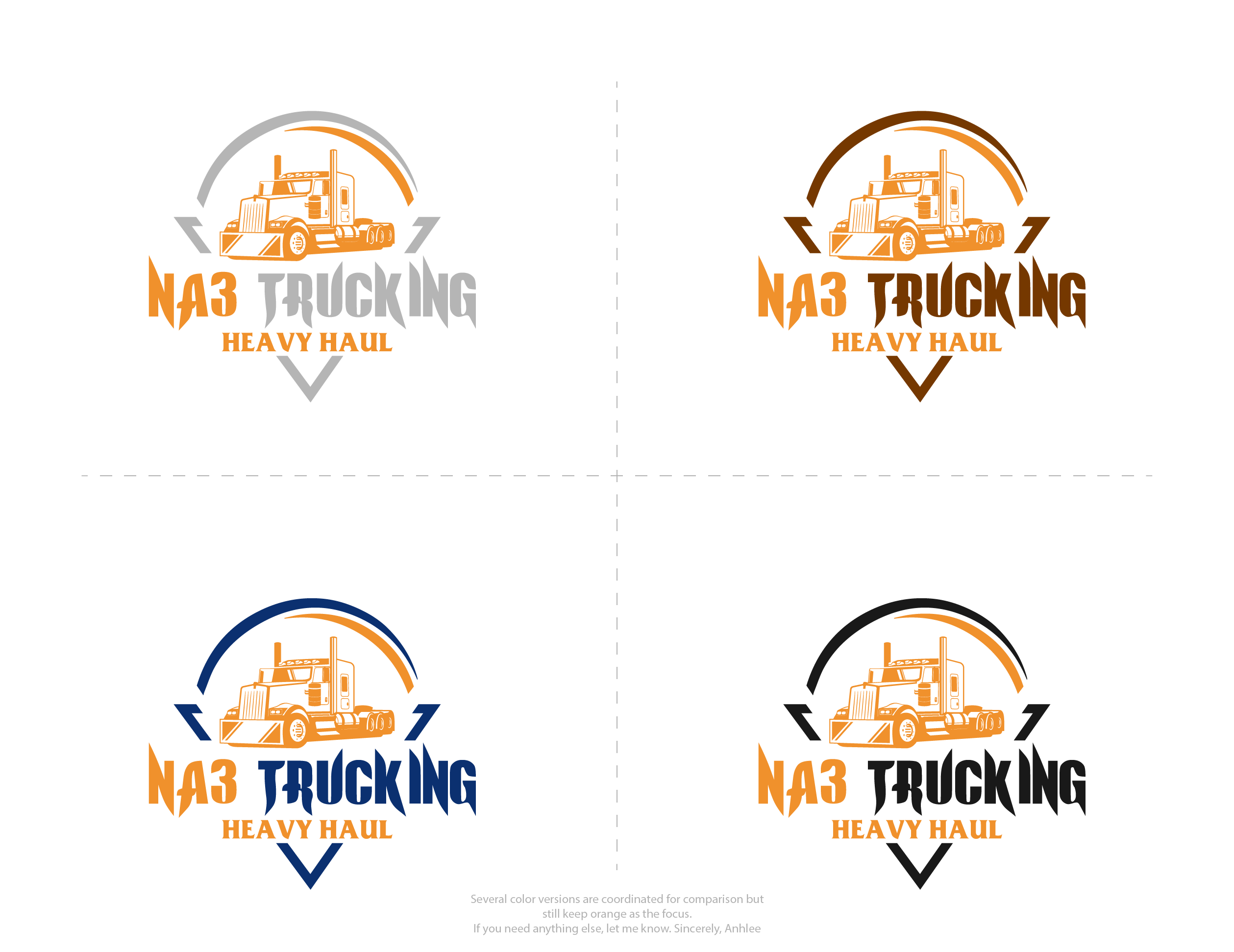 Logo Design by Anhlee for NA3 Trucking | Design #32340905