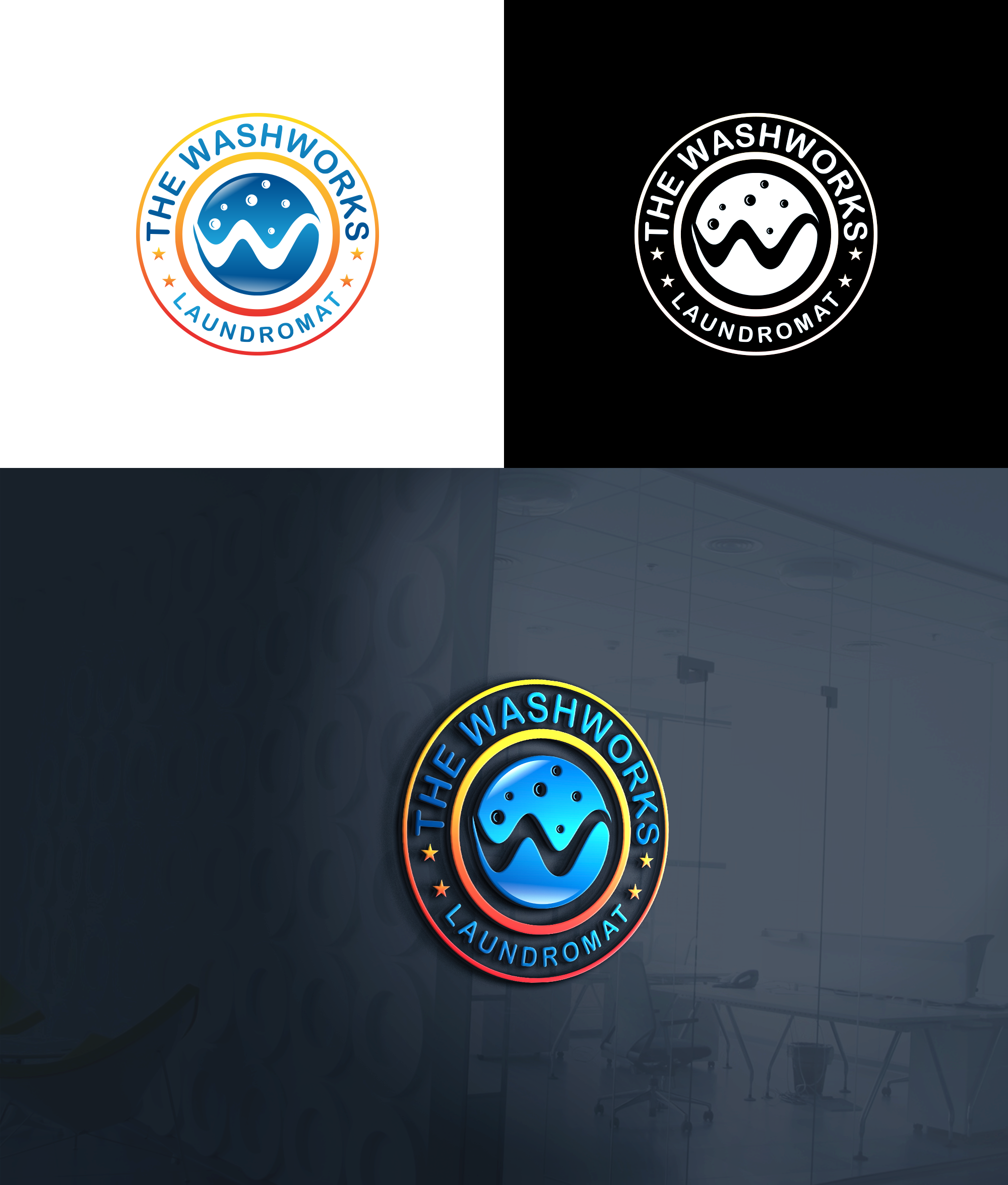 Logo Design by RA-bica for The WashWorks Laundromat | Design #32356346