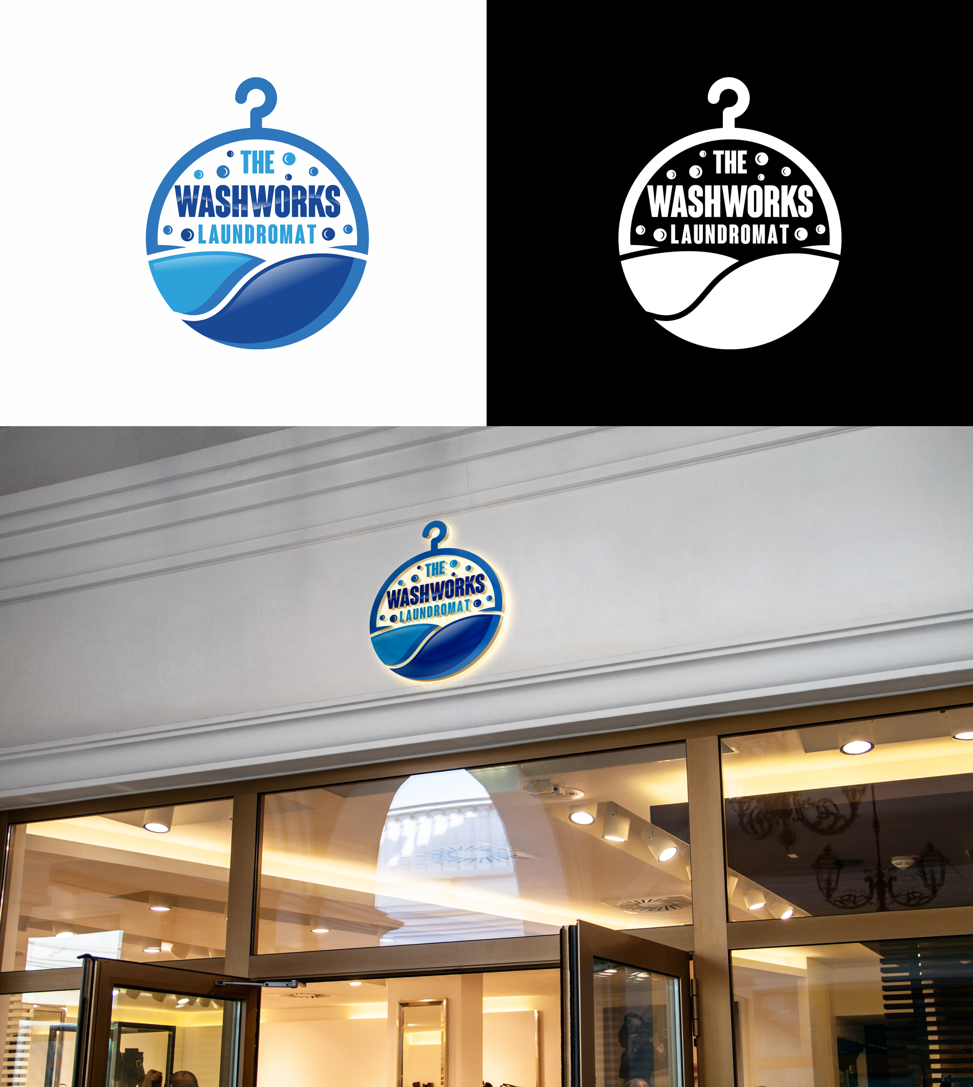 Logo Design by RA-bica for The WashWorks Laundromat | Design #32356347