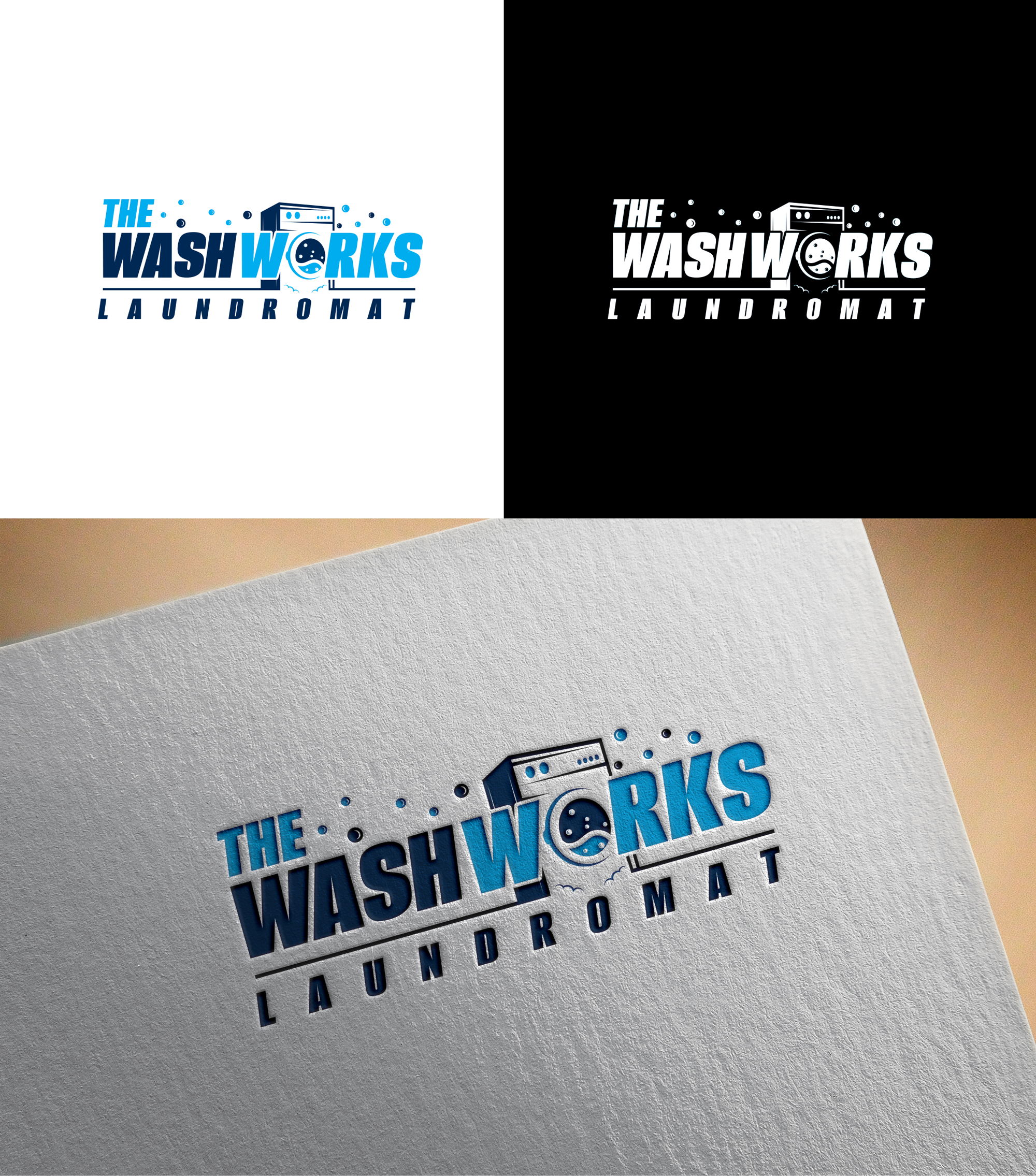 Logo Design by RA-bica for The WashWorks Laundromat | Design #32356348