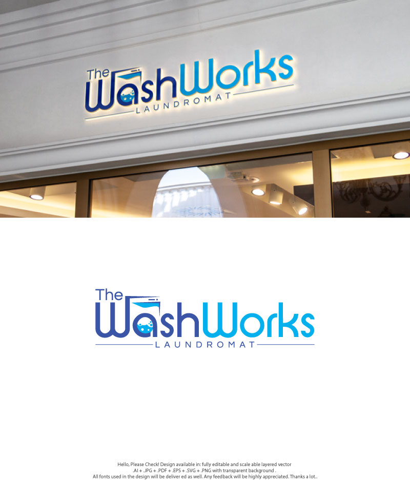 Logo Design by skart for The WashWorks Laundromat | Design #32340603