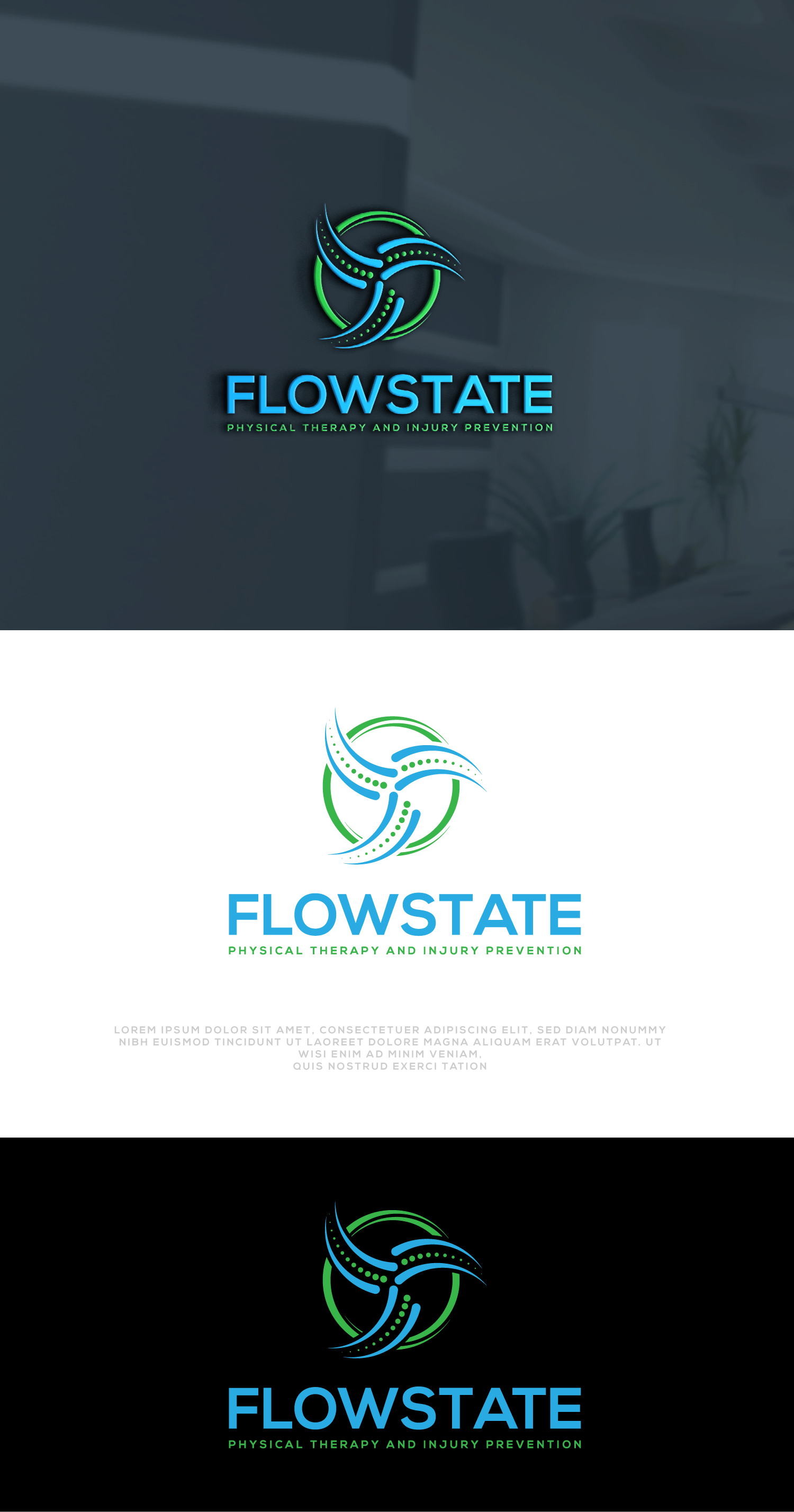 Logo Design by 100%design for Flowstate Physical Therapy and Injury Prevention | Design #32340722
